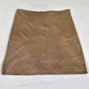 Kenar Suede Brown Tan Mini Skirt 6 Boho Western Autumn Fall